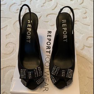 Report Evening Shoes Black fabric